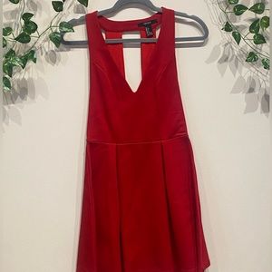 Red mini A line dress from Forever21